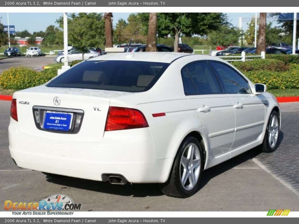 2006 Acura TL 3.2 White Diamond Pearl / Camel Photo #8