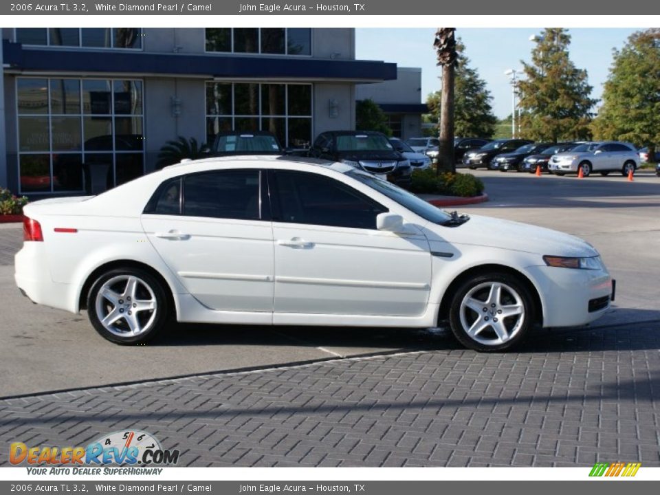 2006 Acura TL 3.2 White Diamond Pearl / Camel Photo #9