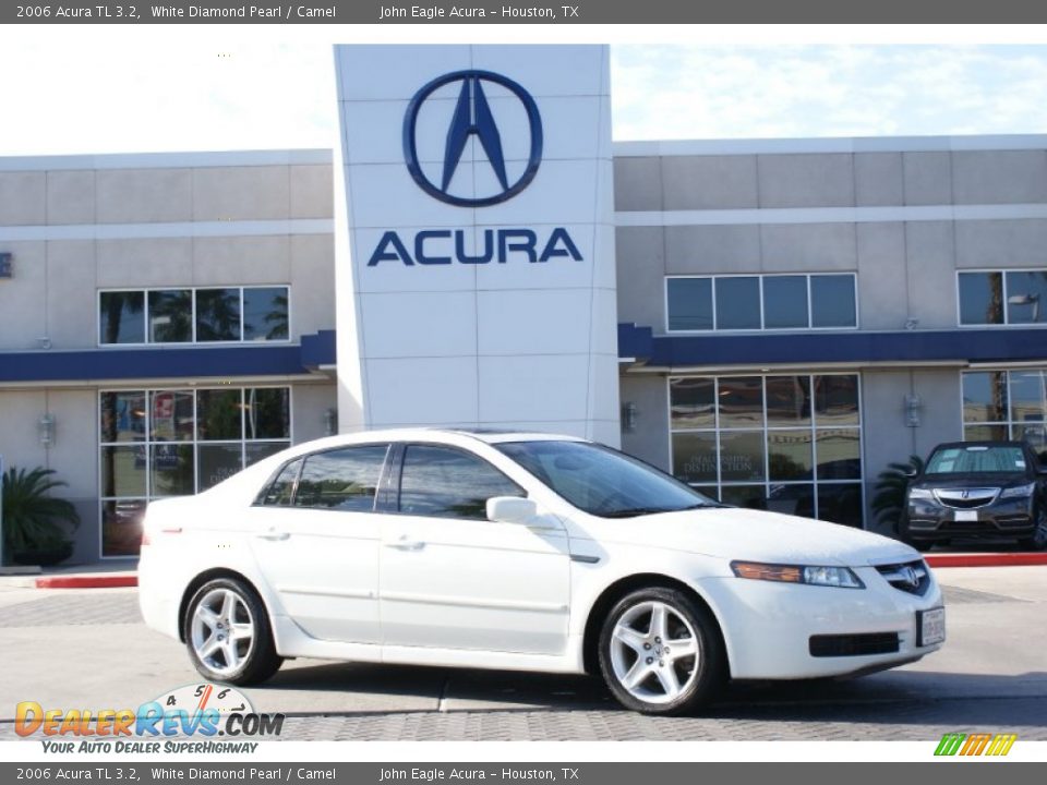 2006 Acura TL 3.2 White Diamond Pearl / Camel Photo #10