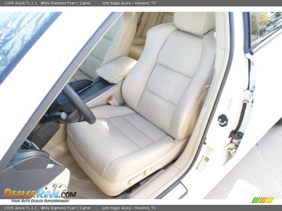 2006 Acura TL 3.2 White Diamond Pearl / Camel Photo #14