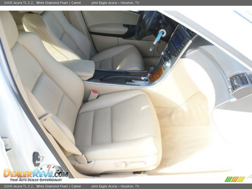 2006 Acura TL 3.2 White Diamond Pearl / Camel Photo #23