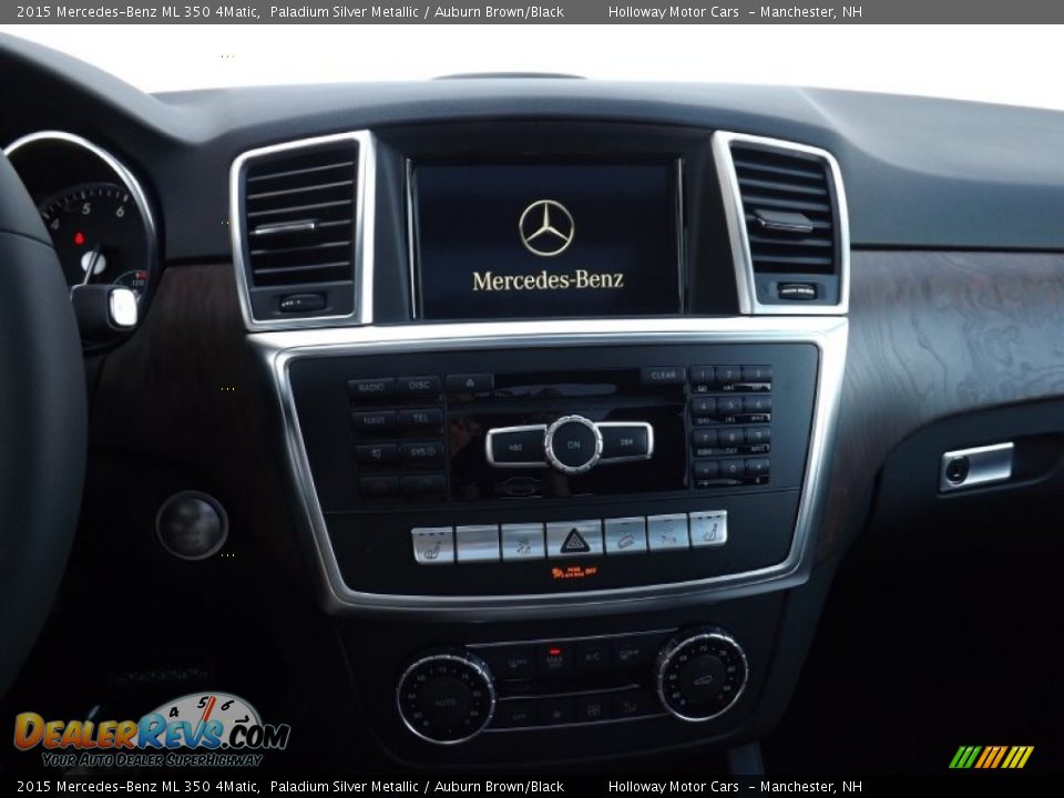 2015 Mercedes-Benz ML 350 4Matic Paladium Silver Metallic / Auburn Brown/Black Photo #12