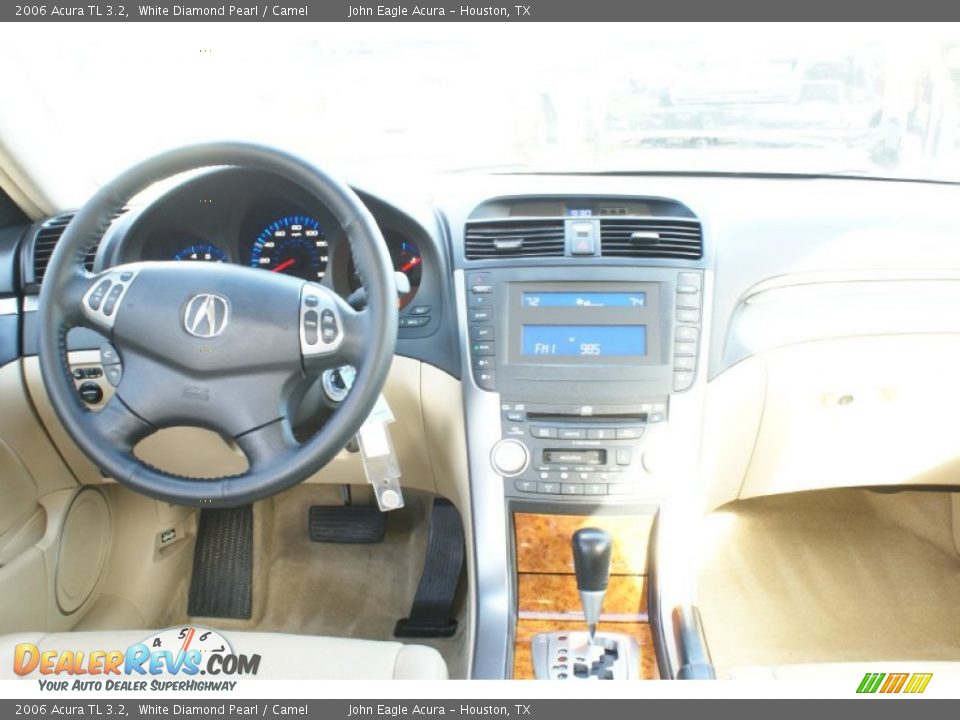 2006 Acura TL 3.2 White Diamond Pearl / Camel Photo #26