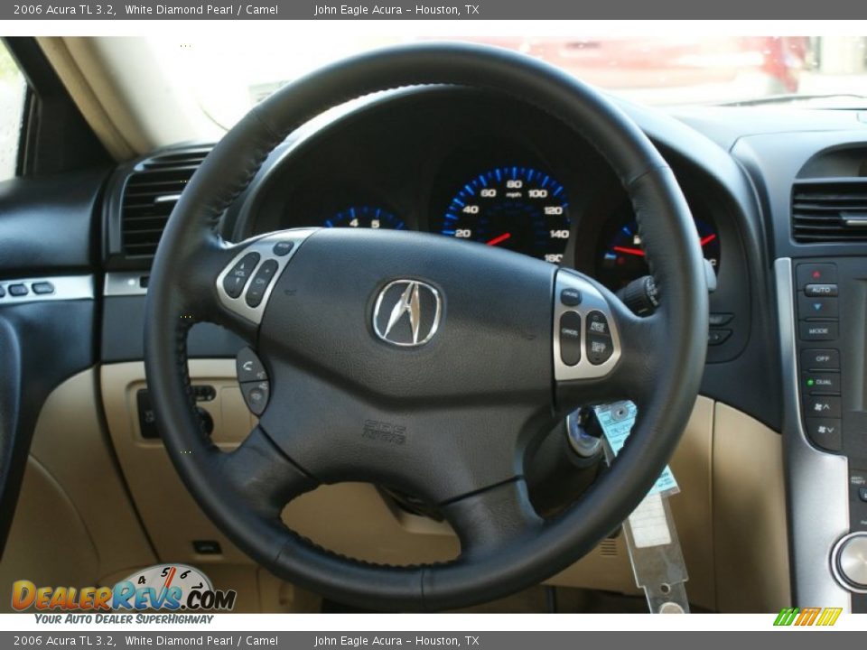 2006 Acura TL 3.2 White Diamond Pearl / Camel Photo #30