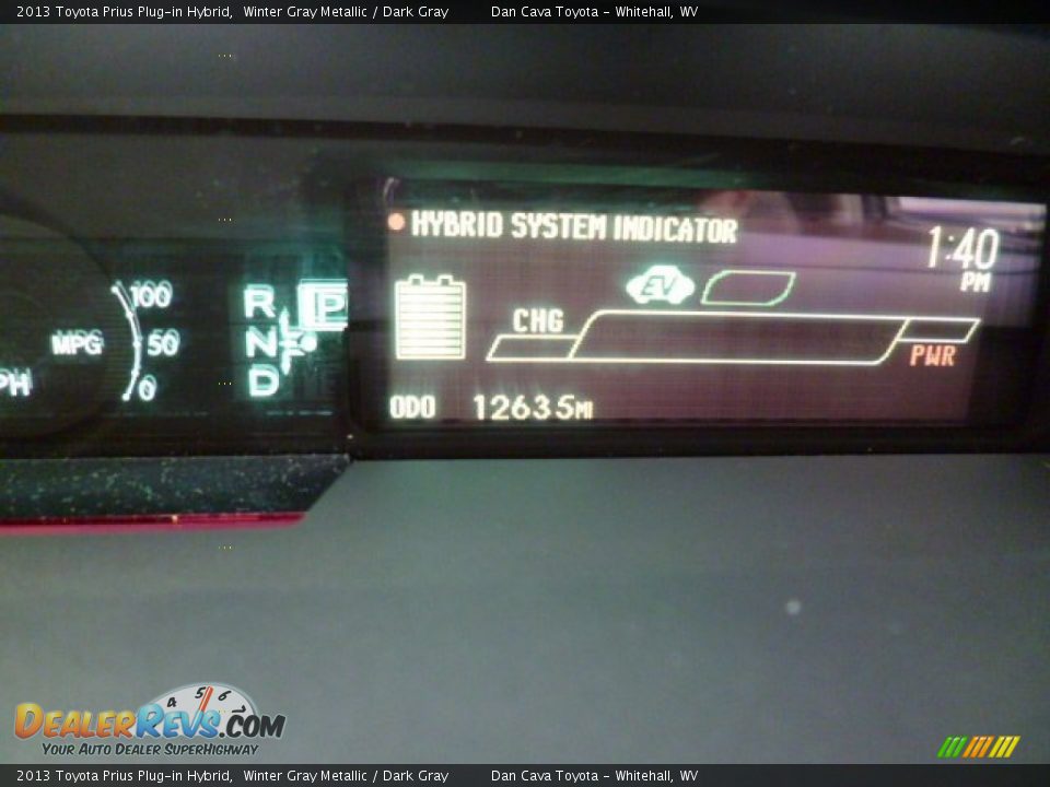 2013 Toyota Prius Plug-in Hybrid Winter Gray Metallic / Dark Gray Photo #15