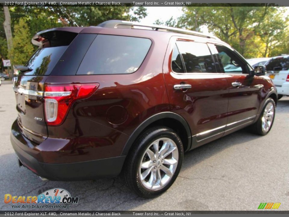 2012 Ford Explorer XLT 4WD Cinnamon Metallic / Charcoal Black Photo #6