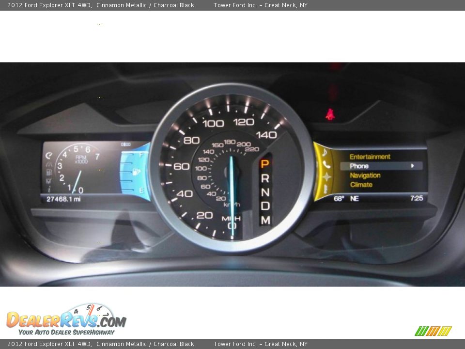 2012 Ford Explorer XLT 4WD Cinnamon Metallic / Charcoal Black Photo #35