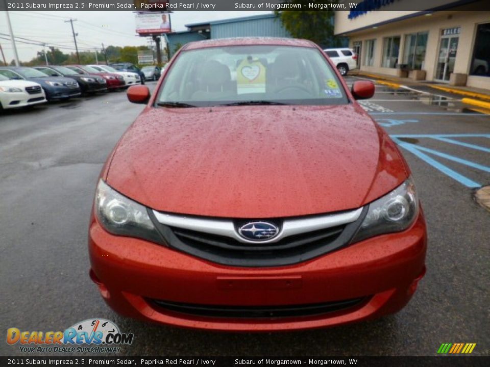 2011 Subaru Impreza 2.5i Premium Sedan Paprika Red Pearl / Ivory Photo #2