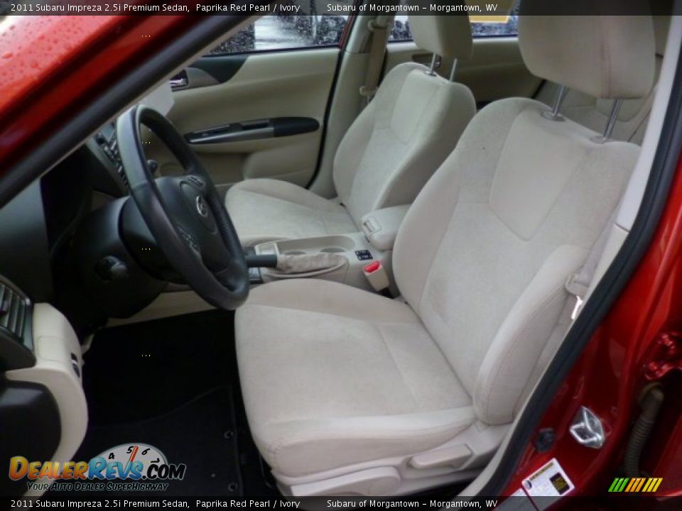 2011 Subaru Impreza 2.5i Premium Sedan Paprika Red Pearl / Ivory Photo #7