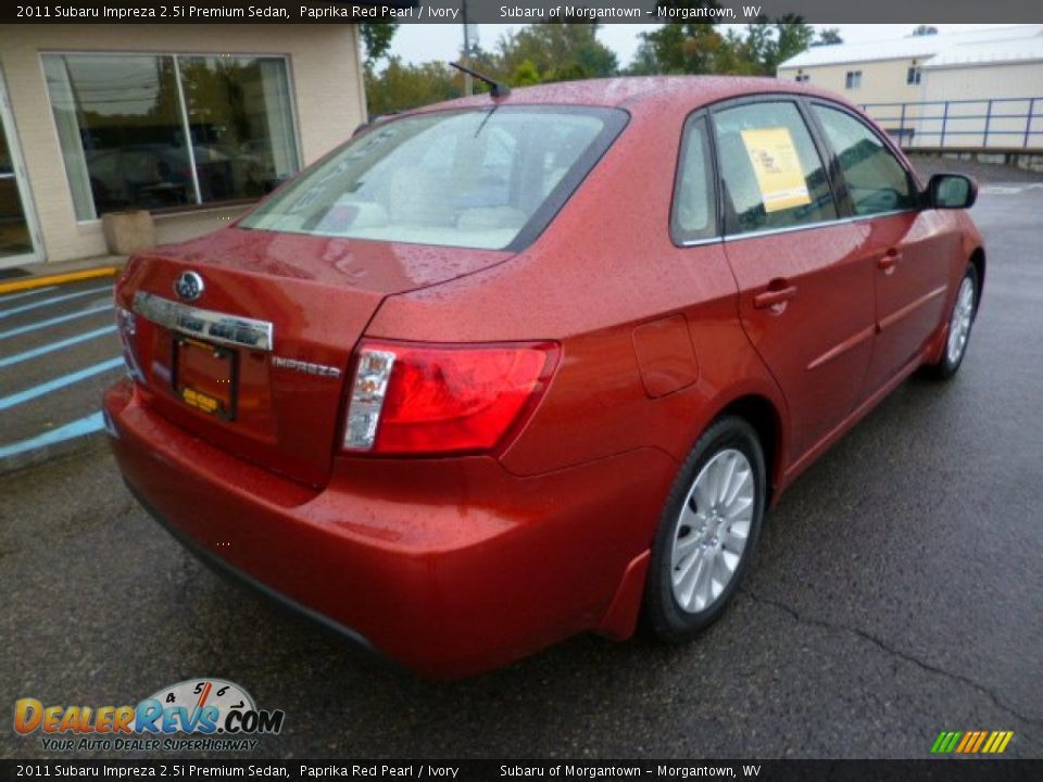 2011 Subaru Impreza 2.5i Premium Sedan Paprika Red Pearl / Ivory Photo #11