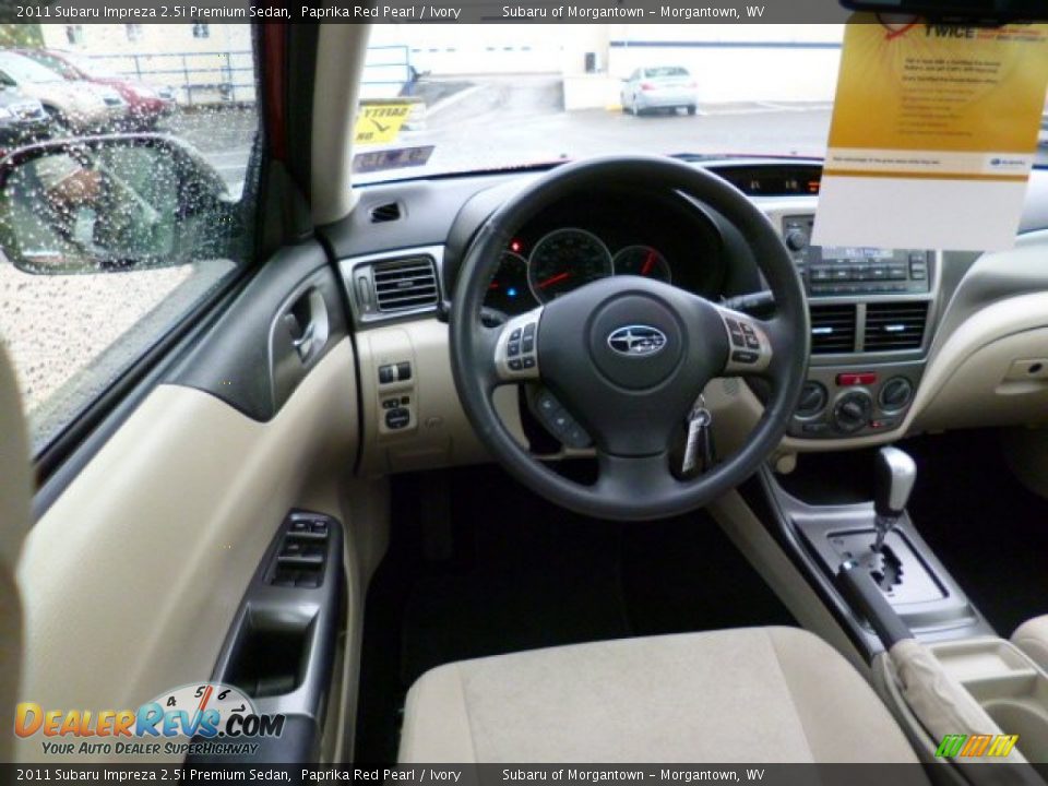 2011 Subaru Impreza 2.5i Premium Sedan Paprika Red Pearl / Ivory Photo #15