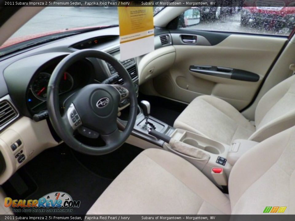 2011 Subaru Impreza 2.5i Premium Sedan Paprika Red Pearl / Ivory Photo #16