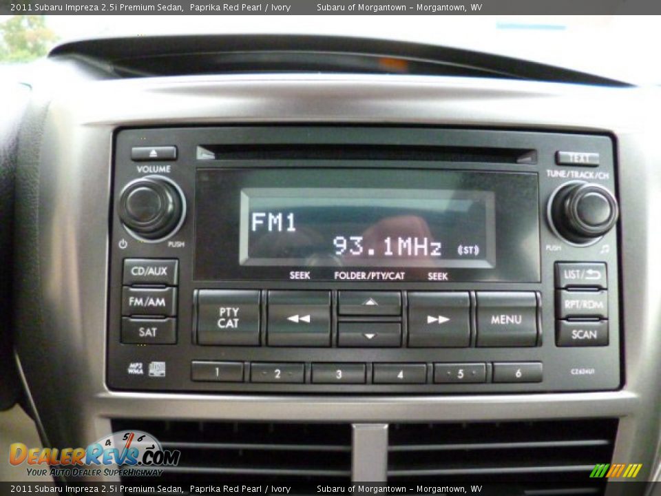 2011 Subaru Impreza 2.5i Premium Sedan Paprika Red Pearl / Ivory Photo #19