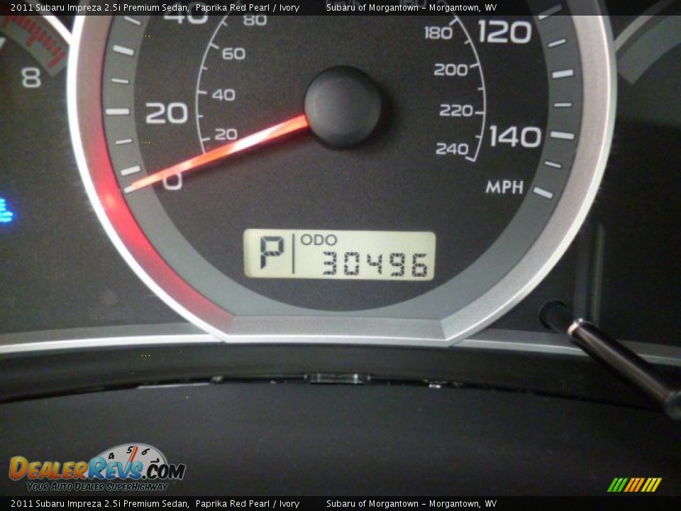 2011 Subaru Impreza 2.5i Premium Sedan Paprika Red Pearl / Ivory Photo #20