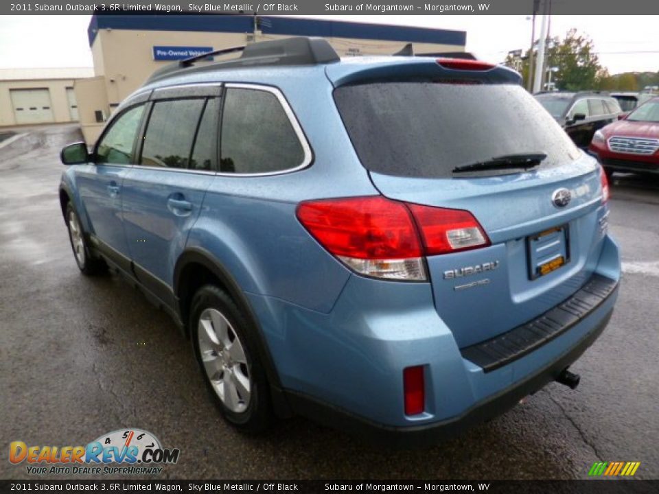 2011 Subaru Outback 3.6R Limited Wagon Sky Blue Metallic / Off Black Photo #8