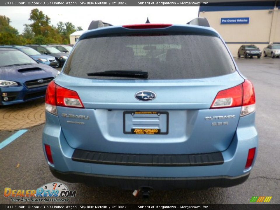 2011 Subaru Outback 3.6R Limited Wagon Sky Blue Metallic / Off Black Photo #9