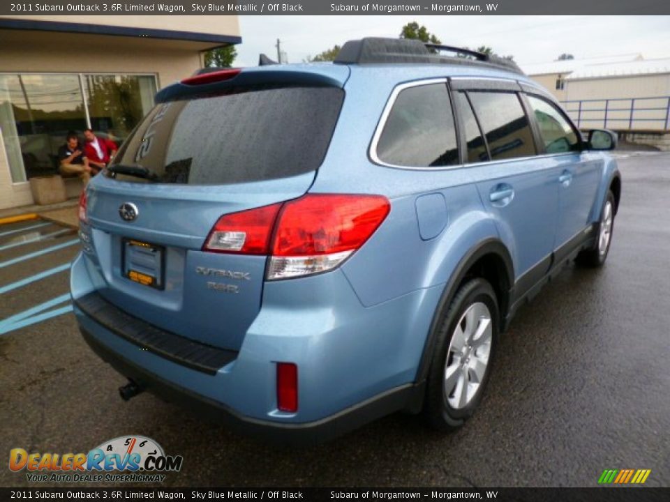 2011 Subaru Outback 3.6R Limited Wagon Sky Blue Metallic / Off Black Photo #10