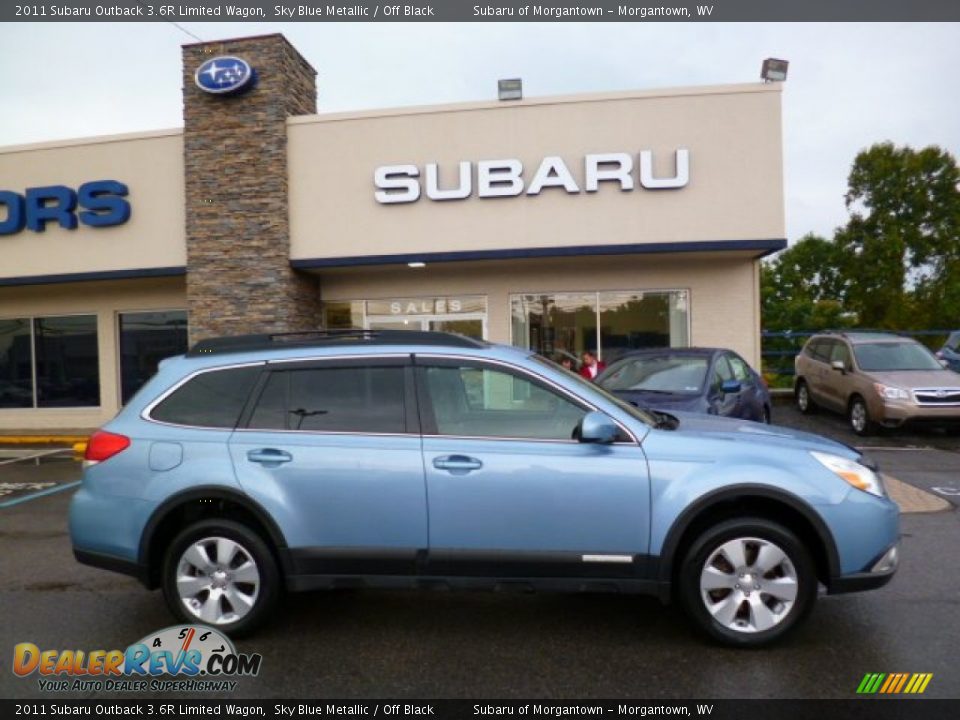 2011 Subaru Outback 3.6R Limited Wagon Sky Blue Metallic / Off Black Photo #11