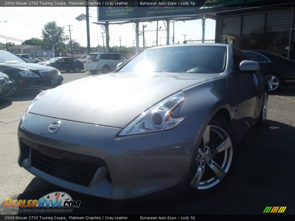 2009 Nissan 370Z Touring Coupe Platinum Graphite / Gray Leather Photo #1
