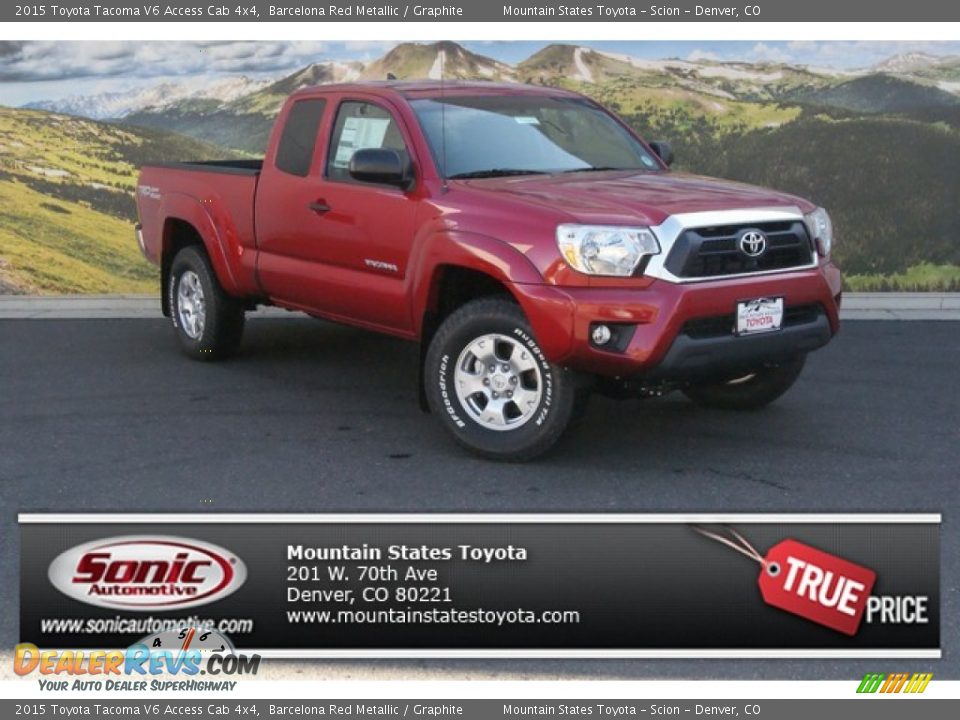 2015 Toyota Tacoma V6 Access Cab 4x4 Barcelona Red Metallic / Graphite Photo #1