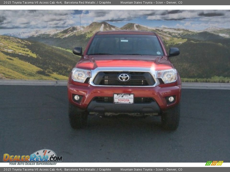 2015 Toyota Tacoma V6 Access Cab 4x4 Barcelona Red Metallic / Graphite Photo #2