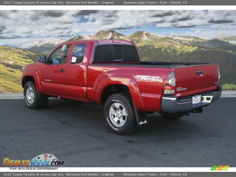 2015 Toyota Tacoma V6 Access Cab 4x4 Barcelona Red Metallic / Graphite Photo #3