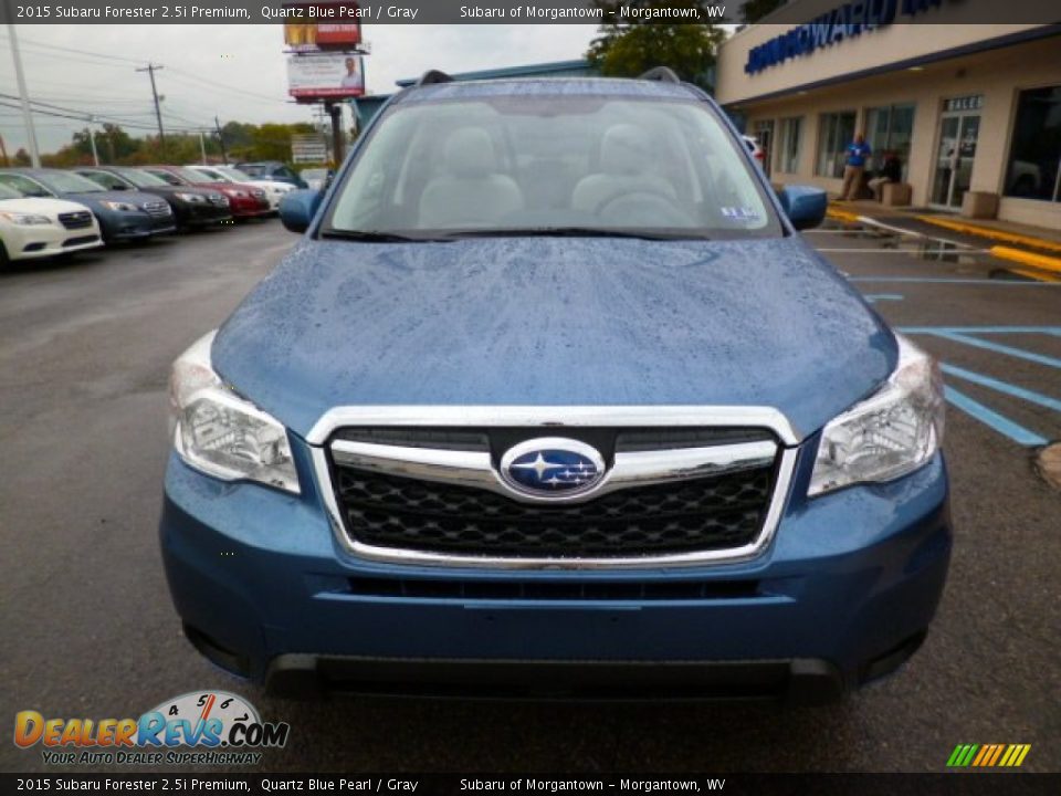 2015 Subaru Forester 2.5i Premium Quartz Blue Pearl / Gray Photo #2