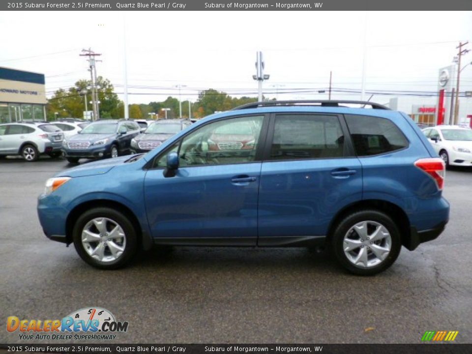 2015 Subaru Forester 2.5i Premium Quartz Blue Pearl / Gray Photo #4