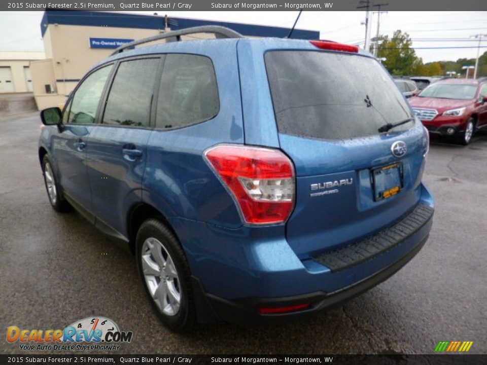 2015 Subaru Forester 2.5i Premium Quartz Blue Pearl / Gray Photo #5