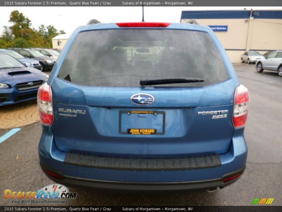 2015 Subaru Forester 2.5i Premium Quartz Blue Pearl / Gray Photo #6