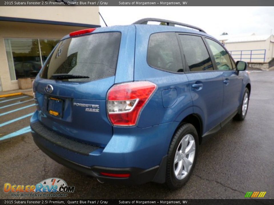 2015 Subaru Forester 2.5i Premium Quartz Blue Pearl / Gray Photo #7