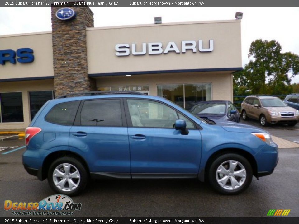 2015 Subaru Forester 2.5i Premium Quartz Blue Pearl / Gray Photo #8