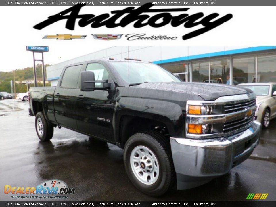 2015 Chevrolet Silverado 2500HD WT Crew Cab 4x4 Black / Jet Black/Dark Ash Photo #1