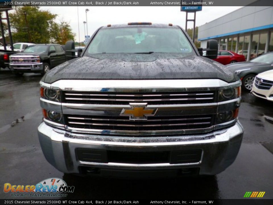 2015 Chevrolet Silverado 2500HD WT Crew Cab 4x4 Black / Jet Black/Dark Ash Photo #2