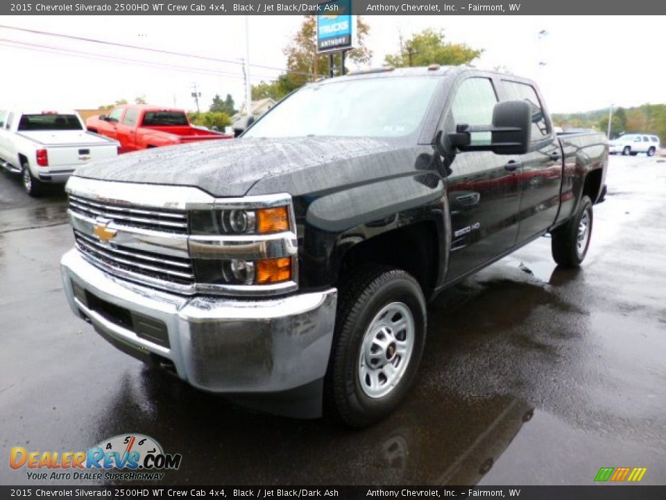2015 Chevrolet Silverado 2500HD WT Crew Cab 4x4 Black / Jet Black/Dark Ash Photo #3