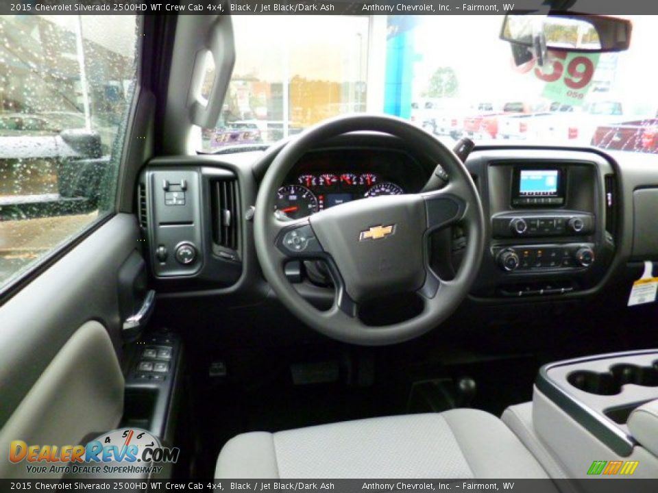2015 Chevrolet Silverado 2500HD WT Crew Cab 4x4 Black / Jet Black/Dark Ash Photo #14