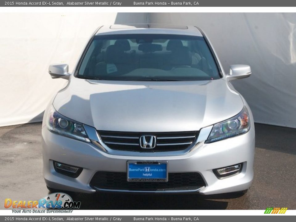 2015 Honda Accord EX-L Sedan Alabaster Silver Metallic / Gray Photo #2