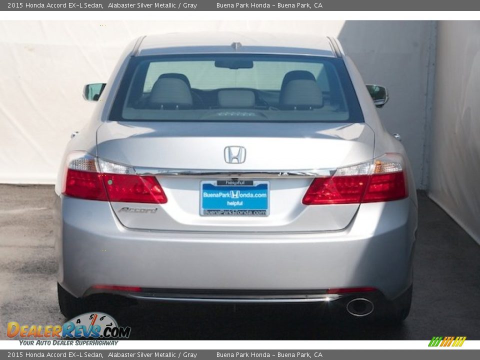2015 Honda Accord EX-L Sedan Alabaster Silver Metallic / Gray Photo #6