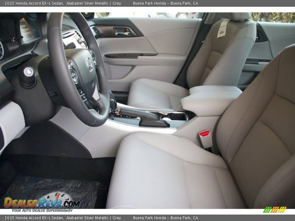 2015 Honda Accord EX-L Sedan Alabaster Silver Metallic / Gray Photo #9