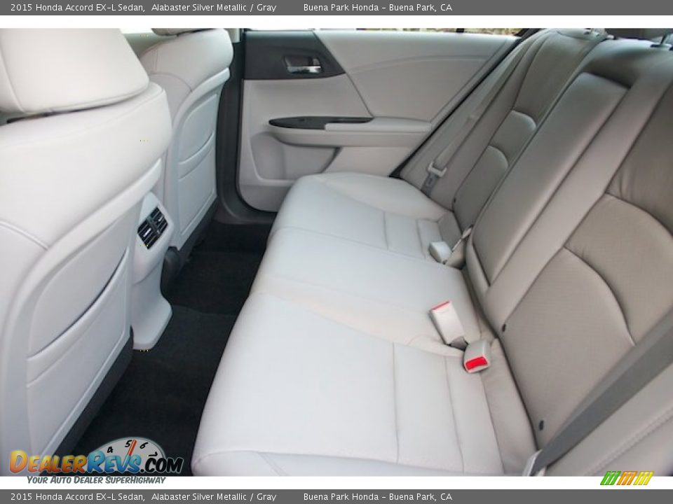 2015 Honda Accord EX-L Sedan Alabaster Silver Metallic / Gray Photo #12