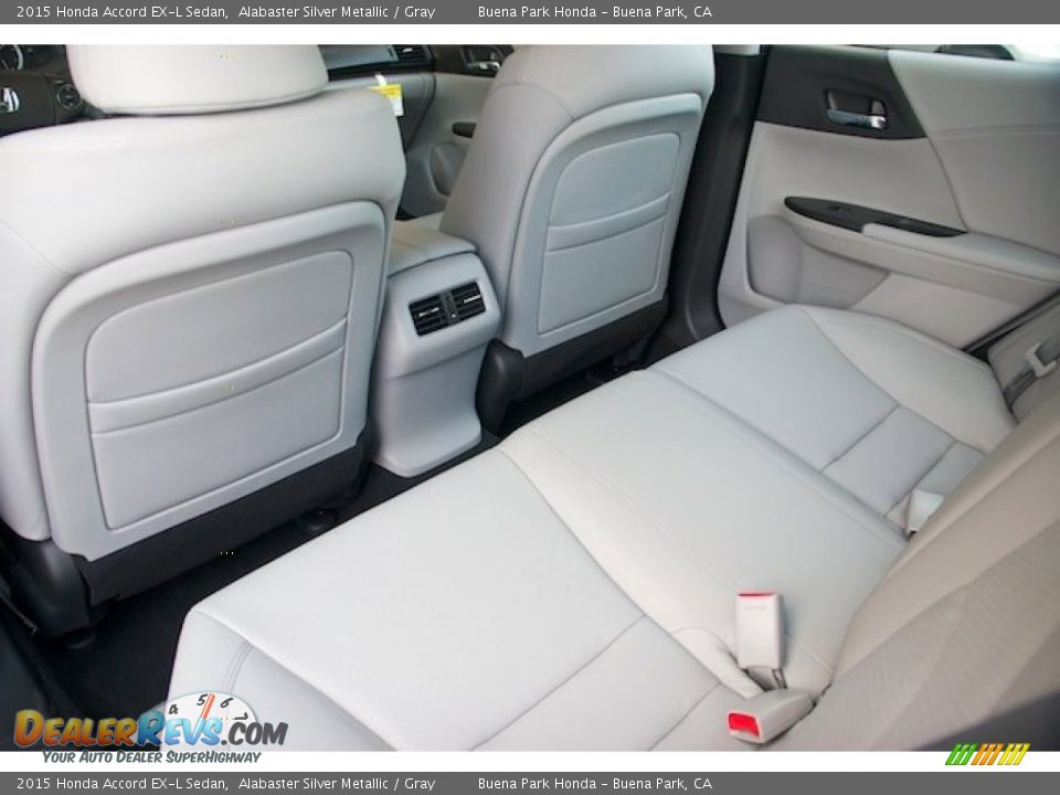 2015 Honda Accord EX-L Sedan Alabaster Silver Metallic / Gray Photo #13