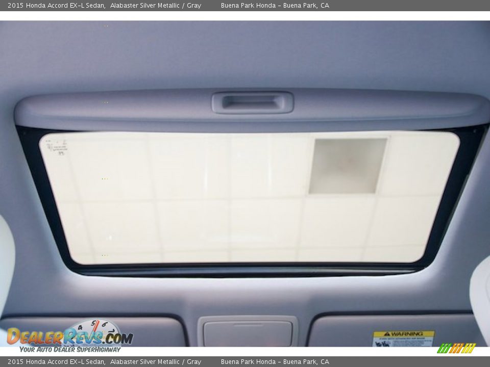 2015 Honda Accord EX-L Sedan Alabaster Silver Metallic / Gray Photo #15