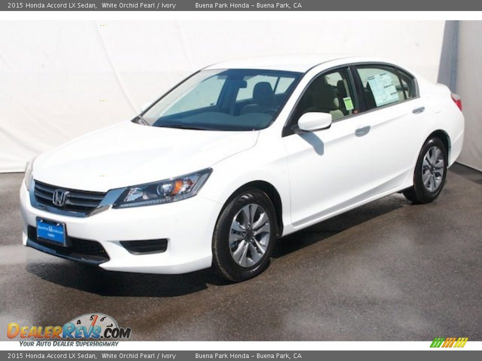 2015 Honda Accord LX Sedan White Orchid Pearl / Ivory Photo #3