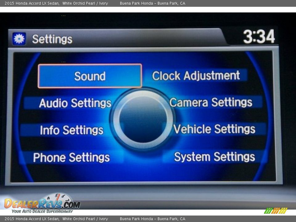 2015 Honda Accord LX Sedan White Orchid Pearl / Ivory Photo #15