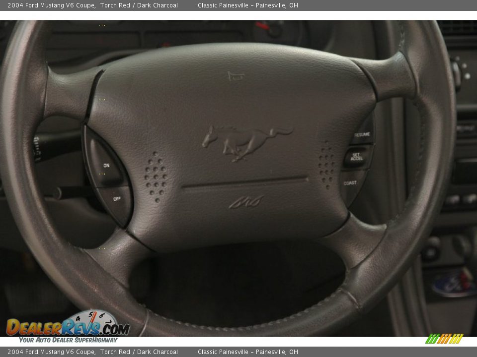 2004 Ford Mustang V6 Coupe Steering Wheel Photo #8