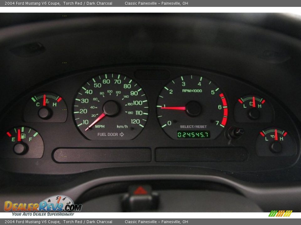 2004 Ford Mustang V6 Coupe Gauges Photo #10