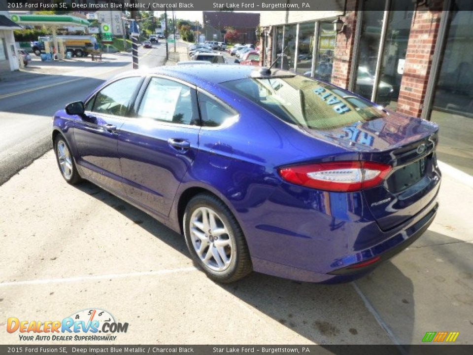 2015 Ford Fusion SE Deep Impact Blue Metallic / Charcoal Black Photo #6