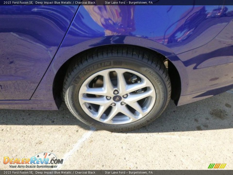 2015 Ford Fusion SE Deep Impact Blue Metallic / Charcoal Black Photo #8