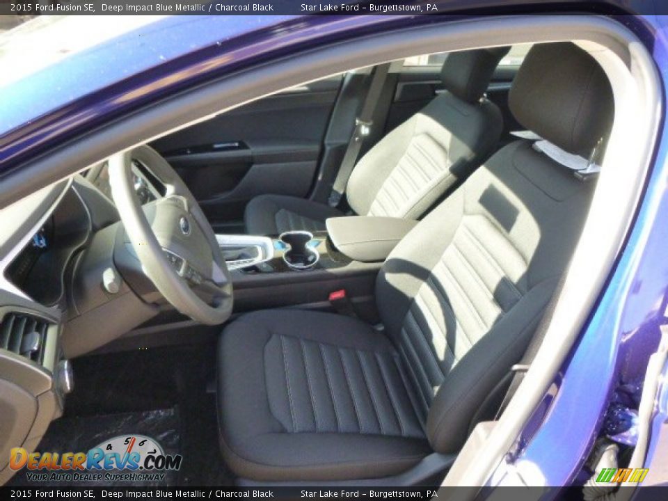 2015 Ford Fusion SE Deep Impact Blue Metallic / Charcoal Black Photo #9
