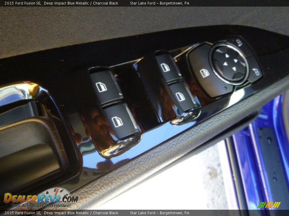 2015 Ford Fusion SE Deep Impact Blue Metallic / Charcoal Black Photo #12